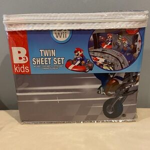 B3 Kids Mario Kart Twin Sheet Set - Blue and Red